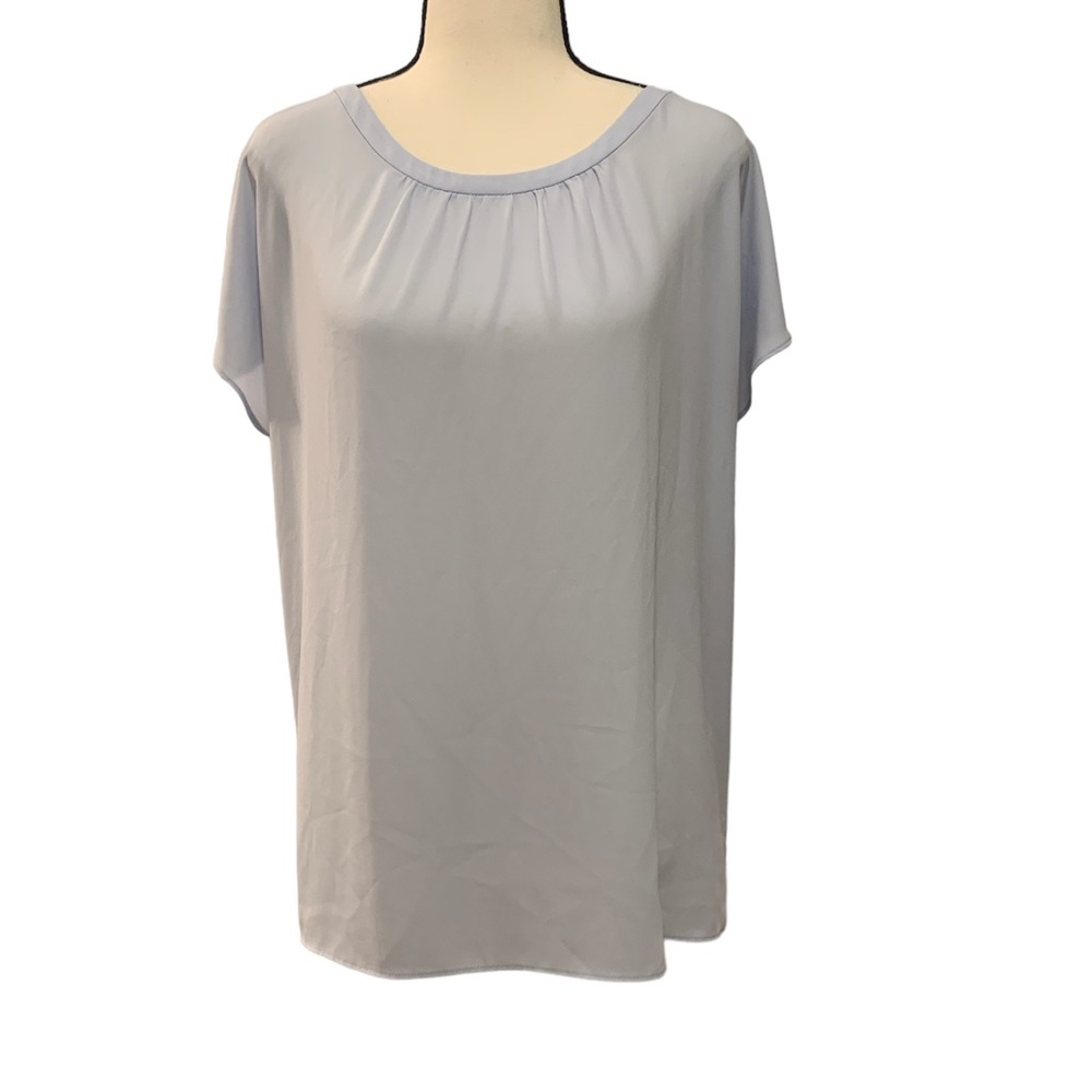 Loft | periwinkle blue open back shirt